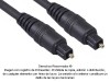 Cable Fibra ópica Toslink macho a macho, negro 4.5 m